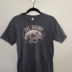 Zac Brown Band Gray T-Shirt | 100% Cotton (Size S) |